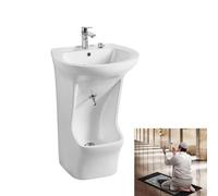 Lavandinoperabluzioni Inceramica Musulmana,lavaboverticalecon Set Completoaccessori,lavaggio Delle Mani,lavaggiodelviso,lavaggio Dei Piedi E Accessori Per Il Culto,altezza E Posizioneergonomiche