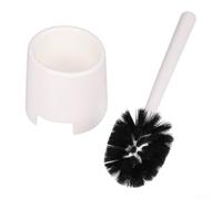 Lavapavetri compatto per bagno, 36,5 cm, bianco e nero | Setole forti e dense, rimuovono le macchie ostinate, elegante nero o bianco, si adatta a piccoli spazi, facile manutenzione