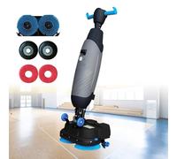 Lavapavimenti commerciale, detergente elettrico leggero per pavimenti con doppia testina e spazzola rotante a 360°, mini mocio senza fili per una pulizia efficiente