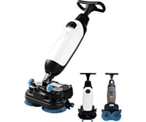 Lavapavimenti Mini, Lavapavimenti Commerciale A Spinta, Doppia Spazzola Manuale, Testa Rotante 360°, Elettrico Portatile Senza Fili, Ideale Per Albergo, Supermercato E Piccole Imprese(White)