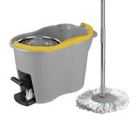 Lavapavimenti mocio mop rotante secchio con centrifuga Inox Espresso Plus