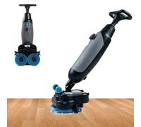 Lavapavimenti uomo a terra, percorso di pulizia da 17",potenza spazzola 2x200W e doppi serbatoi da 4,5l+7,5l,65-73 db,copertura 13.000 piedi quadrati/ora,for pavimenti in legno e piastrelle(Gray)