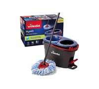 Vileda H2PrO Spin Mop Sistema lavapavimenti con centrifuga | Separazione acqua pulita e sporca | Sistema a due serbatoi | Strizzatura senza sforzo con pedale | Fiocco in microfibra | Design ergonomico