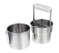 Lavapenne in Acciaio Inox Argento per Artisti, Vaschetta Compatta