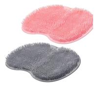 Lavapiedi per doccia, lavapiedi per doccia a parete, scrubber per la schiena, con ventosa, esfoliante, allevia la fatica, lavapiedi, massaggiatore, pulizia e strofinamento (colori casuali)