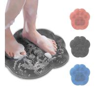 Lavapiedi per doccia, scrubber per la cura dei piedi con ventosa, scrubber per piedi in silicone con doccia massaggiante esfoliante pink and blue 2 pezzi