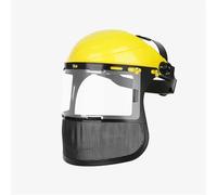 LAVAS 1 pz Nuovo casco di sicurezza for tagliabordi da giardino con maschera protettiva a rete integrale for la protezione forestale del decespugliatore da disboscamento(Yellow)