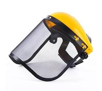 LAVAS Casco di sicurezza for tagliabordi da giardino in acciaio inossidabile con schermo facciale anti-spruzzi in rete integrale, maschera protettiva di sicurezza(A1)