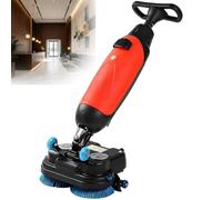Lavasciuga Pavimenti a Spinta, Lavapavimenti Commerciale, Larghezza di Pulizia di 43 Cm, Testina Rotante a 360°, per Musei, Teatri, Aeroporti, Uffici Postali, Centri Commerciali