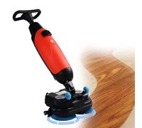Lavasciuga Pavimenti Commerciale con Batteria Ricaricabile, Macchina Lavapavimenti a Spinta Manuale 3-in-1, 17 Pollici, per Piastrelle, Parquet e Cemento, Serbatoio Trasparente(Red)