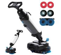 Lavasciuga Pavimenti Commerciale Da 17" - Idropulitrice A Doppia Spazzola Con 240 Giri/min E 13.000 Piedi Quadrati/ora For Pulizia Profonda Di Piastrelle Legno Duro Vinile E Altro(White)