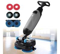Lavasciuga Pavimenti Professionale Con Doppie Spazzole Rotanti, Larghezza 43 Cm, 350 Giri/Min, Pulizia Profonda Piastrelle E Legno, Design Ultracompatto E Senza Fili(Gray)