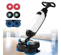 Lavasciuga Pavimenti Professionale Con Doppie Spazzole Rotanti, Larghezza 43 Cm, 350 Giri/Min, Pulizia Profonda Piastrelle E Legno, Design Ultracompatto E Senza Fili(White)