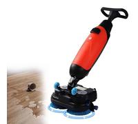 Lavasciuga Pavimenti Professionale Portatile, Macchina Lavapavimenti a Spinta Manuale con Autonomia 80 Minuti, 17 Pollici, per Uffici, Hotel e Pavimenti in Piastrelle o Legno(Red)