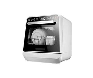 Lavastoviglie completamente automatica Lavastoviglie da tavolo compatta con 3 coperti, 7 programmi, comandi touch, display a LED, partenza ritardata e funzione di lavaggio non di punta