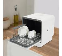 Lavastoviglie da tavolo a risparmio energetico con 4 programmi e asciugatura ad aria calda - Lavastoviglie compatta da 6 l per 1-2 persone, ideale per piccole cucine, WG e camper, risparmio energetico