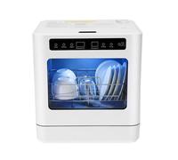 Lavastoviglie da tavolo compatta, 800 W, 6 l, mini lavastoviglie con 6 coperte, 4 programmi, temperatura elevata 72 °C, display LED e funzionamento touch per