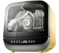 Lavastoviglie da tavolo compatta con 4 programmi, design sottile, efficienza idrica con consumo di acqua da 5 l