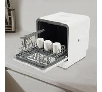 Lavastoviglie da tavolo con serbatoio dell'acqua da 6 l, mini lavastoviglie, 4 programmi, funzione di asciugatura extra, piccola lavastoviglie, pulizia a 360°, per 4-6 persone