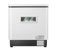 Lavastoviglie da tavolo per 6 coperti, mini lavastoviglie con serbatoio dell'acqua da 12 l, testa di spruzzo girevole a 360 gradi, 55 dB, con e senza attacco dell'acqua, utilizzabile per appartamenti