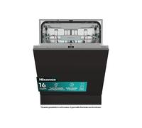 LAVASTOVIGLIE INCASSO Pannello frontale non in dotazione HISENSE HV16C, Programmi 6, Dimensioni: L 59,5 cm, A 81,6 P 55,5 Rumorosità 43 dB(A), Consumo di acqua 10,9 l, Bianco