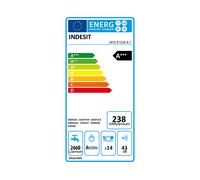 Lavastoviglie Libera installazione INDESIT DFO 3T133 A F, Programmi 6, Dimensioni: L 60,0 cm, A 85,0 cm, P 59,0 cm, Rumorosità 43 dB(A), Consumo di acqua 9,5 l, Acciaio inox, Classe D