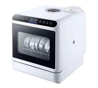 Lavastoviglie portatile banco 4 programmi lavaggio asciugatura calda, piccola lavastoviglie automatica tavolo, attacco rubinetto riempimento manuale, risparmio energetico for 4-6 persone