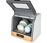 Lavastoviglie portatile da appoggio da 800 W con 3 modalità di lavaggio e 2 metodi di asciugatura for piccoli appartamenti, dormitori e camper, senza bisogno di collegamento
