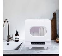 Lavastoviglie portatile da appoggio, mini lavastoviglie a 5 programmi di lavaggio, bracci irroratori a 360° e pulizia ad alta temperatura a 72°C, macchina for la pulizia di piatti e frutta e verdura f