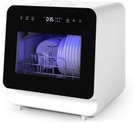 Lavastoviglie portatile da banco, mini lavastoviglie con serbatoio dell'acqua integrato, programmi, ciclo di asciugatura, controllo touch, spray di avvio ritardato e installazione tubo/senza tubo