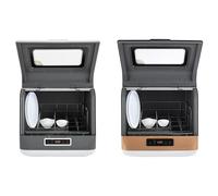 Lavastoviglie portatile per piano di lavoro, 3 modalità di lavaggio, mini lavapiatti, mini lavello da tavolo, 35 cm, 800 W (oro)