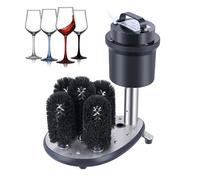 Lavatazze elettrica professionale, Lavabicchieri elettrica a 5 spazzole da 800 tazze/ora, Con protezione dal surriscaldamento, Detergente impermeabile per bicchieri da vino per bar, cucina, hotel