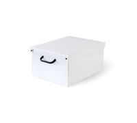 Lavatelli 1 Unità, Scatola armadio in cartone, contenitore per vestiti e biancheria, per cambio stagione e cameretta bambini. Scatola regalo. Organizer Portaoggetti MEDIUM BIANCO, 32x42x21 cm
