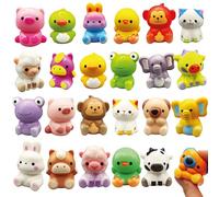 Lavatelli - Gadget Compleanno Bambini, Set con 24 Animaletti Squishy Antistress 6 cm, in Bustina, Giochi, Regalini Fine Festa Compleanno, Party, Gadget Scuola, Carnevale, Idee Regalo Bimbi