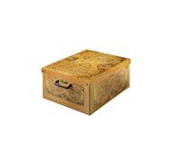 Lavatelli Scatola per armadio in cartone, organizer per vestiti e biancheria, per cambio stagione o per confezione regalo, con coperchio, Piccola, Marco Polo, 25x35x17,5 cm