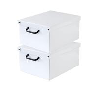 Lavatelli Set 2 Scatole Armadio Portaoggetti con Coperchio - Org 42 x 32 x 21 cm
