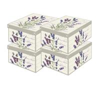 Lavatelli Set 4 Scatole per Armadio Lavanda Piccola 25x35x17,5 cm