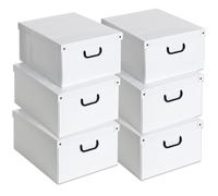 Lavatelli Set con 6 Scatole armadio in cartone, contenitore per v Large 6 pieces