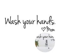 Lavati le mani Specchio Adesivo murale Bagno domestico Cucina Decalcomania Arte Decorazione murale Molto pratico e popolare Pratico e Deft