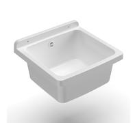 Lavatoio 40 cm Pilozzo a Parete Mini in Resina Bianco