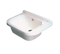 LAVATOIO IN RESINA DA PARETE CM 50X35 CON SIFONE PER LAVANDERIA