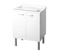 LAVATOIO CON MOBILE IN NOBILITATO BIANCO 60X60 MOD. ECO