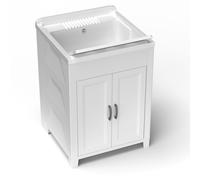 Lavatoio Con Mobile 60 x 60 x 85 Per Esterno In PVC 2 Ante