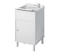 LAVATOIO CON MOBILE IN PVC COLORE BIANCO 50X45 CM MOD. GARDEN