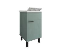 Mobile lavatoio serie Smeraldo in PVC da 45x50x85 cm, piedini regolabili di 1,5 cm, - Peso 10 Kg colore verde scuro verde