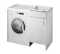 Lavatoio coprilavatrice Misure: Coprilavatrice a dx e vasca a sx l=cm 107 p= cm