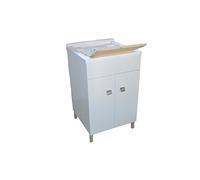 Mobile lavatoio anta doppia cm 50 x 50 x h.83 - bianco lucido SAVINIDUE
