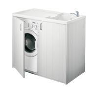 Lavatoio e Coprilavatrice in PVC 109x60x92cm Forlani SuperWash Bianco