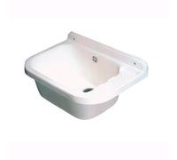 LAVATOIO IN RESINA A PARETE colore BIANCO CM.50X35x24H CON SIFONE E PILETTA