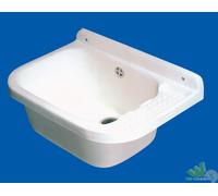 LAVATOIO LAVANDINO PER ESTERNO RESINA A PARETE CM.50X35 CON SIFONE LAVANDERIA